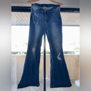 Indigo Rein Dark Blue Flare Jeans